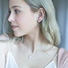 Silver Snowflake Pink Quartz Earrings for Women Silver Jewelry Cute Stud Earring Engagement Party Jewellery - Image 2
