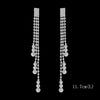 Long Tassel Drop Earrings for Women Silver Color Rhinestone Crystal Hanging Dangle Earring Bridal Wedding Jewelry - Image 20