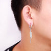 1 Pair Stainless Steel Stud Earrings for Men/Women Cross Pendant Long Tassel Unisex Hoop Earrings Punk Gothic Metal Jewelry - Image 5