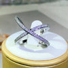 Silver X V Letter Rings Full Cubic Zirconia Women Girl Elegant Finger Ring - Image 4