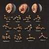 1Pc Twelve Constellations Steel Daith Earring Ear Piercing Barbell CZ Horoscope Ear Tragus Daith Piercing Jewelry 20G - Image 1