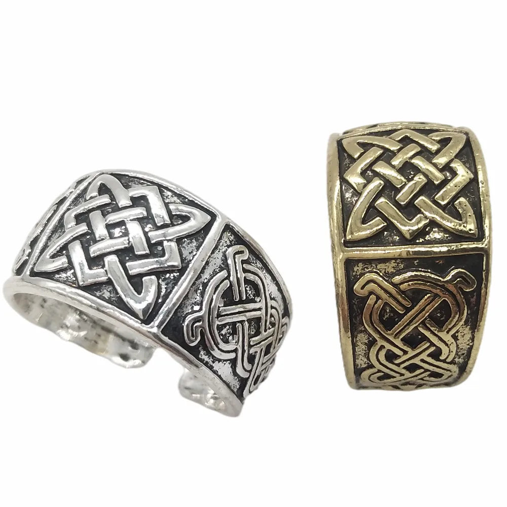 Slavic Star Of Russia Ring Svarog Symbol Vintage Adjustable Womens Mens Signet Rings - Image 1