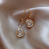 Round Simple Crystal Dangle Earrings For Women Sweet Water Drop Pendant Earring Party Birthday Jewelry Gift - Image 13