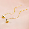 Long Tassel Heart Drop Earrings Gold Silver Color Korean Hanging Women Earrings Party Jewelry Girls Party Gift - Image 5