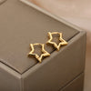 Star Earrings For Women Girl Stainless Steel Minimalist Hoop Piercing Y2K Jewelry - Image 2