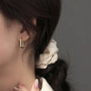 Silver Color Geometric Square Color Big Hoop Earring Buckle for Women HipHop Punk Chic Fashoin Jewelry Accessories - Image 5