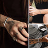 Retro Nordic Vikings Cuff Bangle Bracelets for Men, Stainless Steel Mobius Norse Mythology Runes Amulet Jewelry - Image 3