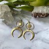Celestial Sun And Moon Earrings Crescent Phase Boho Witchy Brass Or Antique Silver Color Jewelry Women Gift Girlfriend - Image 5