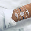 Boho Geometric Bracelet Bangle Sets For Women Vintage Star Map Hand Heart charm Beads Chains Jewelry Accessories - Image 7
