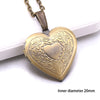 Heart Carved Flower Stripe Locket Pendant Necklace Women Vintage Ancient Brass Opening Photo Box Jewelry Romantic Gift - Image 28