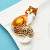 Rhinestone Enamel Fox Brooches For Women Animal Party Causal Brooch Pins Gifts - Image 5