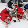 Fabric Bowknot Brooch Rhinestone Tassel British Style Bow Tie Female Shirt Collar Pin Vintage Brooches for Women Accessories - Image 14