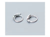 Modian Minimalist Design Tree Leaves Hoop Earrings for Women 925 Sterling Silver Round Design Jewelry Bijoux