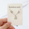 Chic Elegant Heart Indian Jewelry Sets Women Wedding Crown Steel Necklace And Earrings Bulk - Image 8
