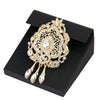 Gold Color Caftan Brooch for Women Moroccan Wedding Dress Jewelry Turkish Arabic Crystal Hijab Lapel Flower Brooch Pins - Image 9