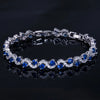 Pera 5 Colors Options Ladies Silver Plated Cubic Zirconia Royal Blue Tennis Bracelets Jewelry for Women Party Gift - Image 12
