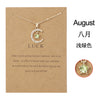 Personality Birthstone Moon Star Crystal Pendant Necklace for Women Clavicle Chain Choker Birthday Party Jewelry Gift - Image 10