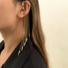 Long Tassel Geometric Imitation Pearl Chain Clip Earrings No Pierced Ear Cuff Cartilage Elegant Female Women Jewelry - Image 8