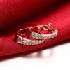 Silver Earrings Inlaid Zircon Earrings Rose Gold Earrings For Women'S Charm Jewelry Gift - Image 4