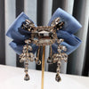 Fabric Bowknot Brooch Rhinestone Tassel British Style Bow Tie Female Shirt Collar Pin Vintage Brooches for Women Accessories - Image 10