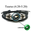 Luminous Bracelet 12 Zodiac Leo Libra Sagittarius Capricorn Aquarius Braided Leather Bracelet Glowing Jewelry - Image 17