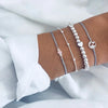 Boho Geometric Bracelet Bangle Sets For Women Vintage Star Map Hand Heart charm Beads Chains Jewelry Accessories - Image 4