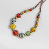 Colorful Distressed Retro Irregular Ceramic Beads Gift Neckalce artware Antique Necklaces Pendants For women # - Image 16
