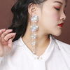 Fyuan Shine Snowflake Rhinestone Drop Earrings for Women Long Tassel Crystal Earrings Weddings Engagement Jewelry Gift - Image 1
