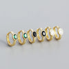 Oval Crystal Hoop Earrings in Multiple Color Combinations - Image 3