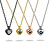 Stainless Steel Small Heart With Pets Paw Urn Necklace Charms for Memorial Ashes Jewelry Keepsake Pendant - Image 2