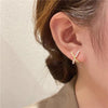 Design Sense Korean and Small Cross Shaped Pearl Earrings Girl's Unusual Accessories Jewelry For Woman - Image 2