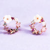 Wedding Bridal Zirconia Jewelry Sets For Women Romantic Shell Flower Choker Elegant Pearl Necklaces Earrings Gift - Image 5