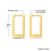 Minimalist Square Hoop Earrings for Women,Gold Color Stainless Steel Rectangle Ear Jewelry, Chic Simple Geometric Jewelry - Image 6