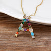 Women Girl Initial Letter Necklace 26 A-Z Charm Long Chain Pendants Copper CZ Jewelry Personal Jewelry Gifts - Image 3