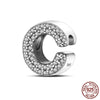 26 A-Z Alphabet Beads Silver Love Letter Charm Fit Bangle Charms Bracelet CZ Zircon Bead Jewelry - Image 29