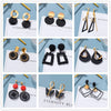 Cool Black Color Flower Drop Earrings for Women Geometry Round Heart Leaf Butterfly Crystal Party Jewelry Summer Gift - Image 1