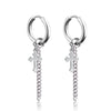 Punk Stainless Steel Chain Hoop Earrings For Women Men Goth Pop Hip Hop Pendants Ear Jewelry Accessories Earring - Image 8