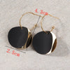 Cool Black Color Flower Drop Earrings for Women Geometry Round Heart Leaf Butterfly Crystal Party Jewelry Summer Gift - Image 12