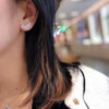 Small Fresh Leaves Earrings with CZ Stone Aesthetic Jewelry for Women Silver Color Earrings Wedding Accessories - Image 2