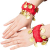 1 Pair Belly Dance Wrist Ankle Cuffs Bracelet Chiffon Gold Coin Costume Accessory Valentine's Day Gift Jewelry Women Girl - Image 5