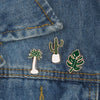 Cartoon Plant Brooches Coconut Tree Monstera Cactus Leaf Enamel Lapel Pins Badge For Jackets Backpack Jewelry Gifts for Friends - Image 4