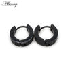 2pcs Gear Stripe Stainless Steel Women Men Huggies Ear Cuff Buckle Circle Hoop Earring Unisex Piercing Jewelry - Image 7