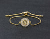 A-Z Initial Micro Pave Cubic Zircon Letter Men Charm Chain Bracelets Adjustable For Women Lovers Jewelry Gift Bangle - Image 54