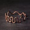 Copper Wave Metal Handcrafted Bracelet Rustic Vintage Punk Cuff Bangle Viking Handmade Jewelry Unisex Accessories - Image 2