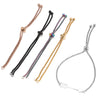 10PCS Bulk Stainless Steel Black/Gold/Rose Gold Slide Bracelets Adjustable Box Chain Boho Bracelet with Rubber Beads - Image 2