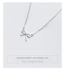 Modian Authentic 925 Sterling Silver Elegant Bowknot Necklace Pendant for Women Fine Statement Jewelry Gifts Bijoux