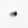 Punk Rock Vintage Heart Signet Ring Men Classicl Party Jewelry Male Wedding Black Men Square Enamel Ring - Image 2