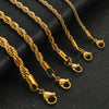 2/3/4/5/6mm Stainless Steel Twisted Rope Chain Necklace for Men Women Gold Color Plated Neck Chains Choker Metal Jewelry Gift - Image 4