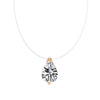 Cubic Zirconia Pendant Necklace Women Invisible Transparent Fishing Line Choker Oval Heart Star Geometric Necklaces - Image 21
