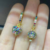 Hecheng,1 pair,Small Bell Eariings,Bell shaped Jewelry,for Women Jingle Bell Earrings,Rhinestone Gifts - Image 15